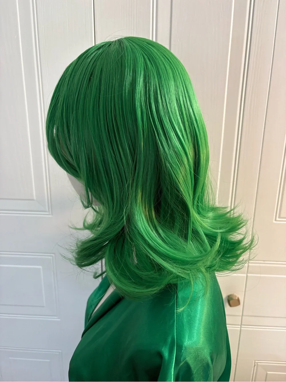 Short Green Synthetic Party Halloween Cosplay Wig NWOT